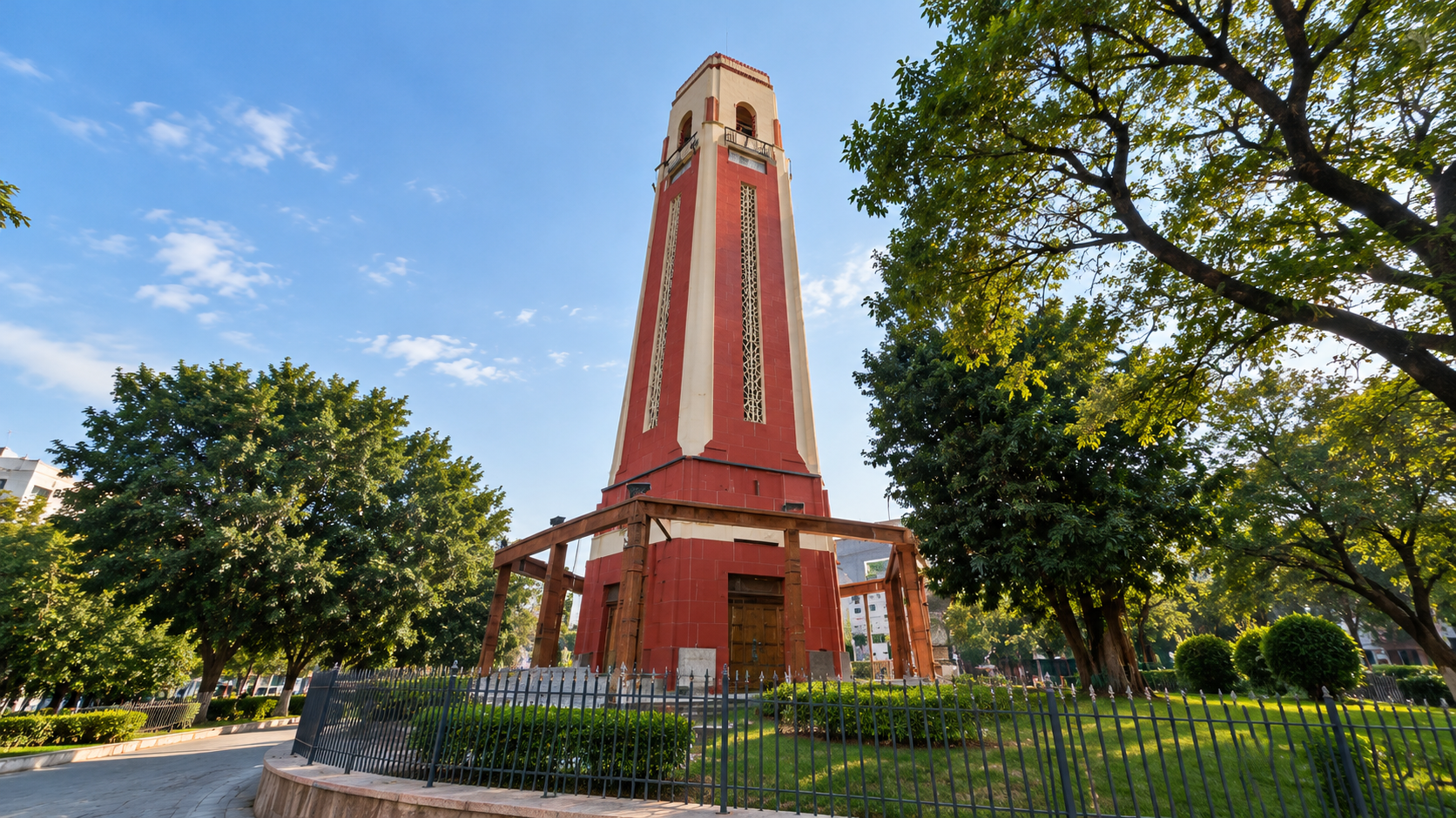 Dehradun Clock Tower (Ghanta Ghar) against a blue sky